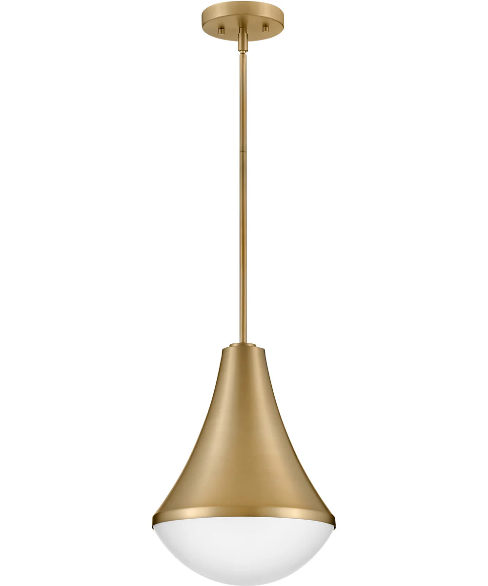 Haddie 1-Light Small Pendant in Lacquered Brass - Image 4