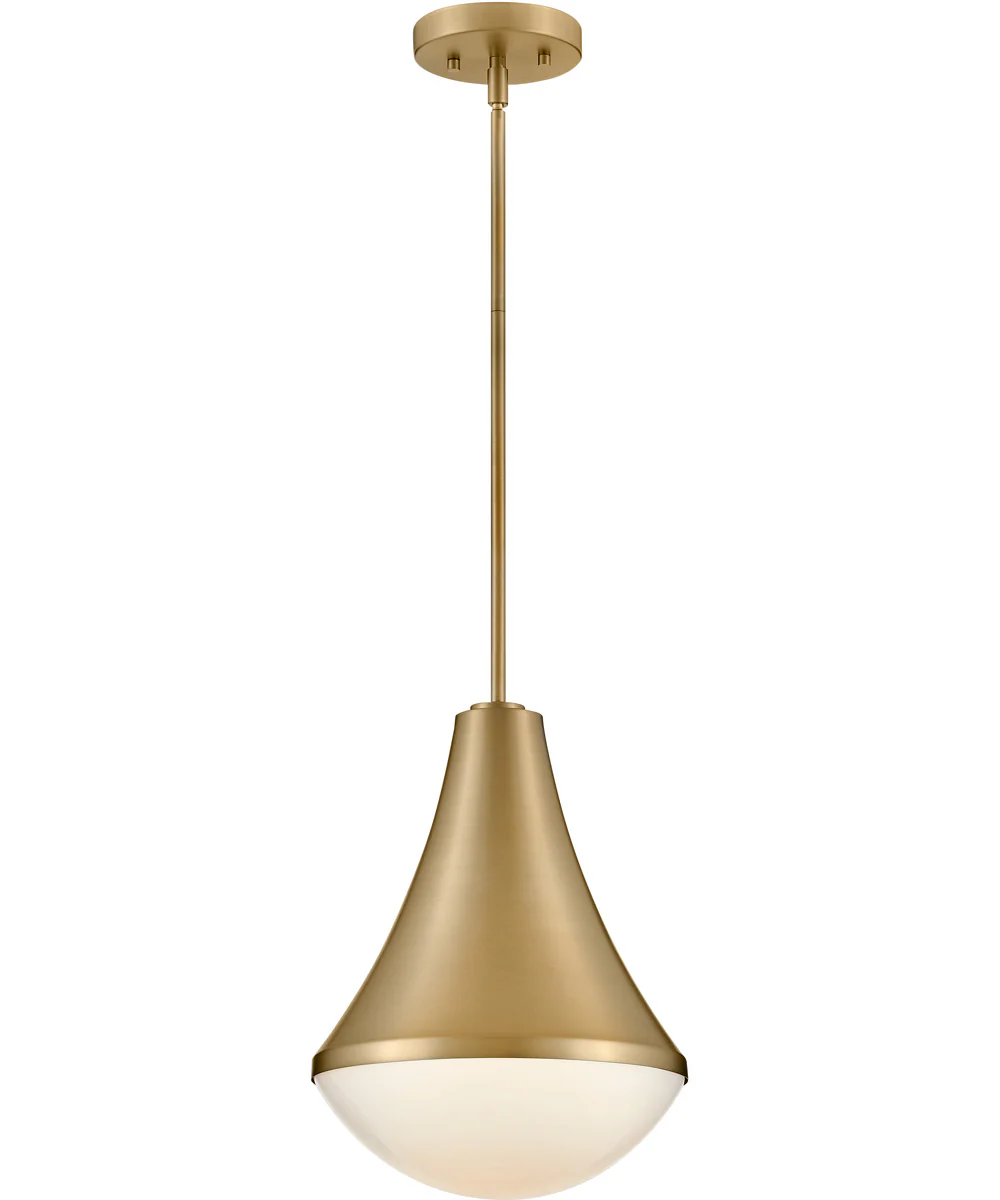 Haddie 1-Light Small Pendant in Lacquered Brass - Image 5
