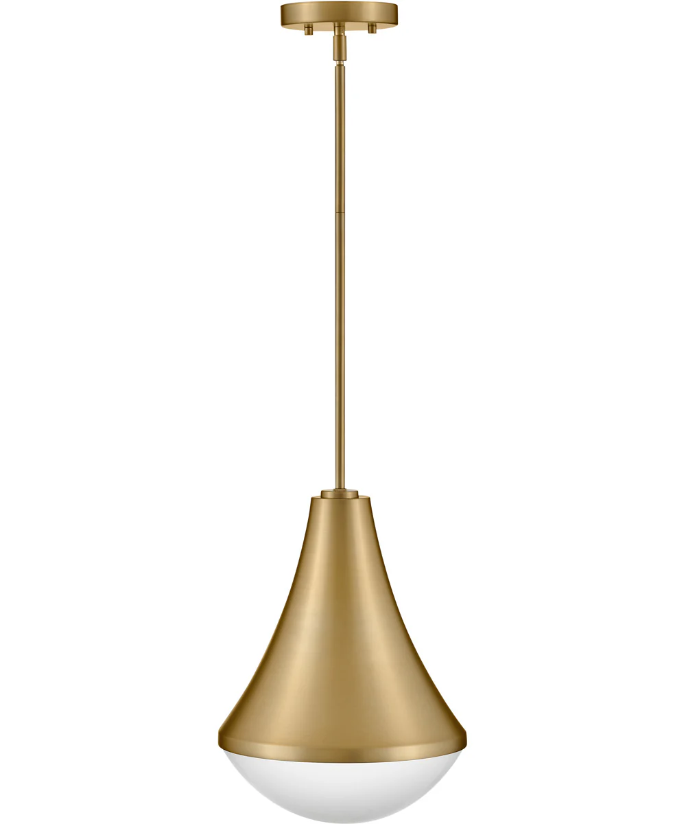 Haddie 1-Light Small Pendant in Lacquered Brass - Image 6