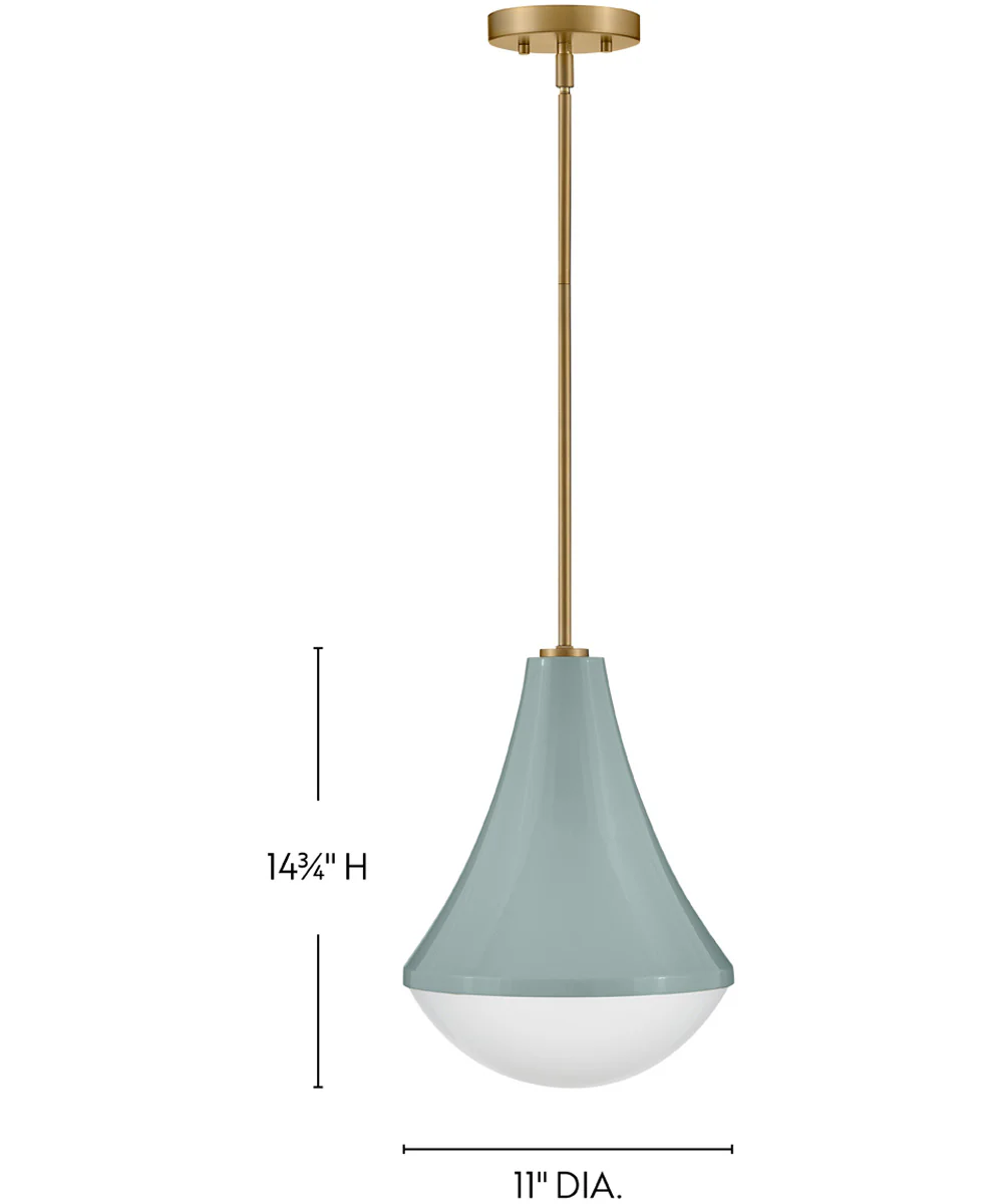 Haddie 1-Light Small Pendant in Seafoam - Image 2