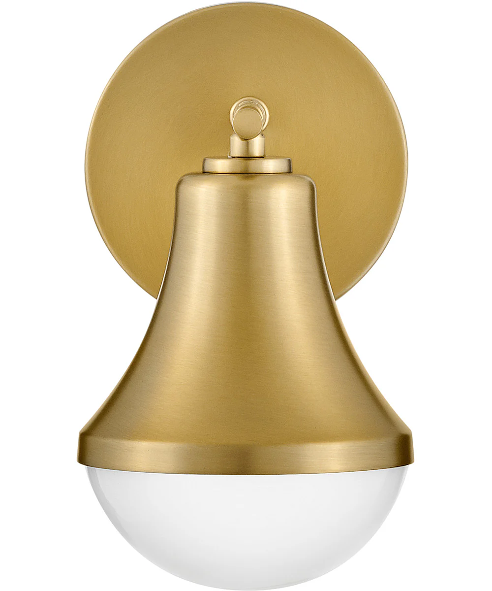 Haddie 1-Light Small Single Light Vanity in Lacquered Brass - Image 6