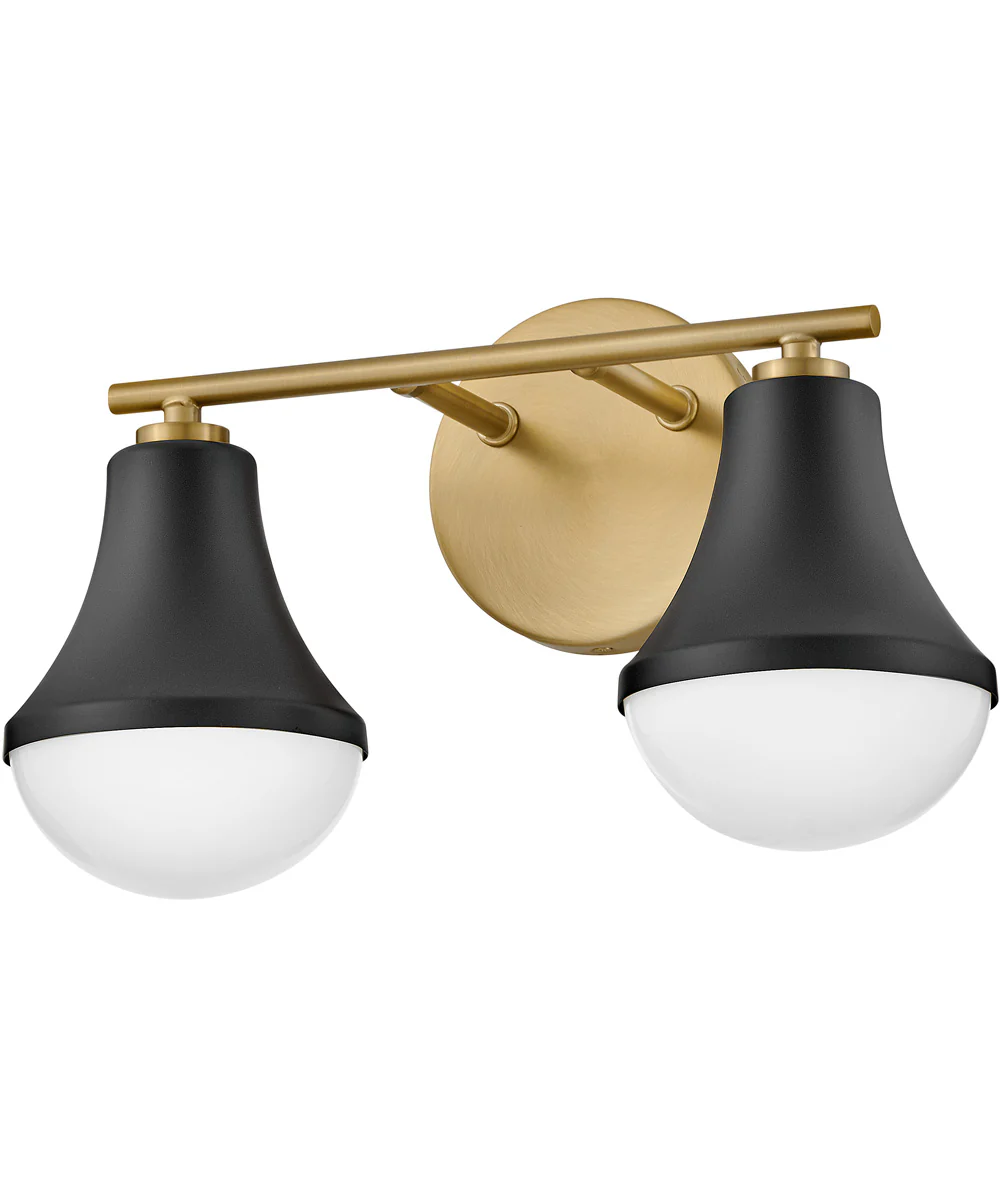 Haddie 2-Light Small Two Light Vanity in Black - Image 5
