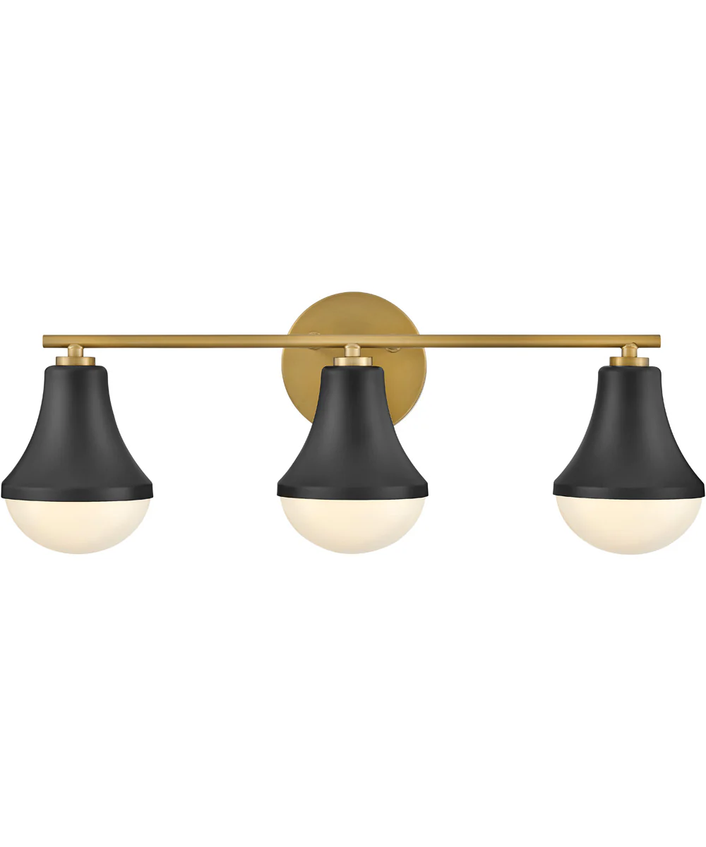 Haddie 3-Light Medium Three Light Vanity in Black - Image 3