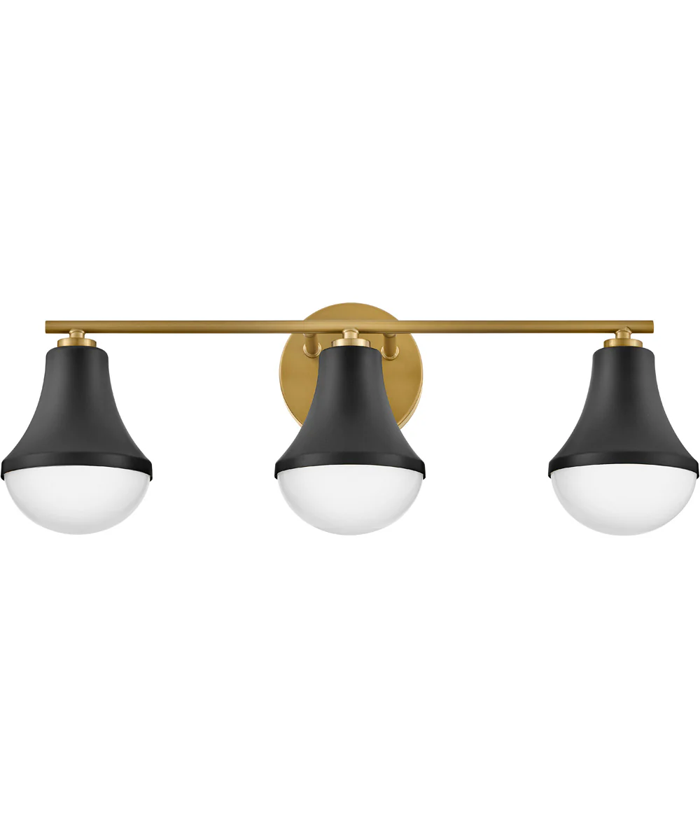 Haddie 3-Light Medium Three Light Vanity in Black - Image 4