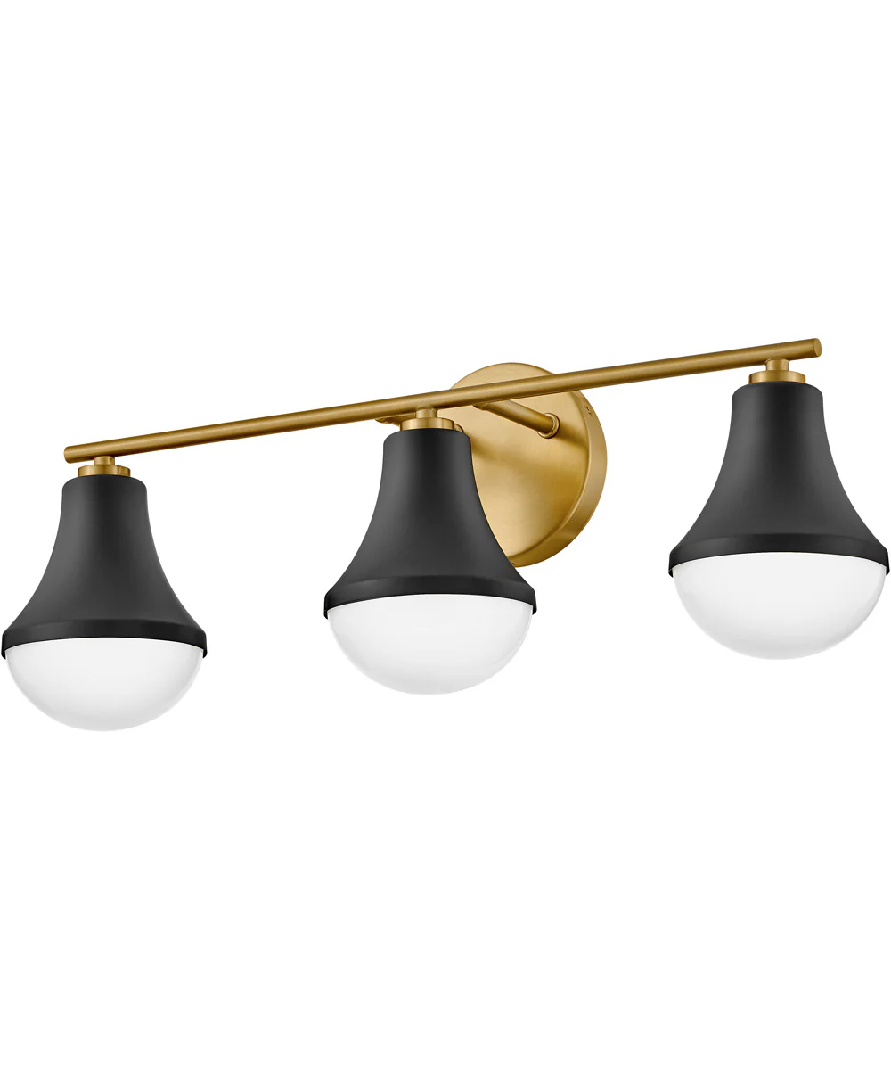 Haddie 3-Light Medium Three Light Vanity in Black - Image 5