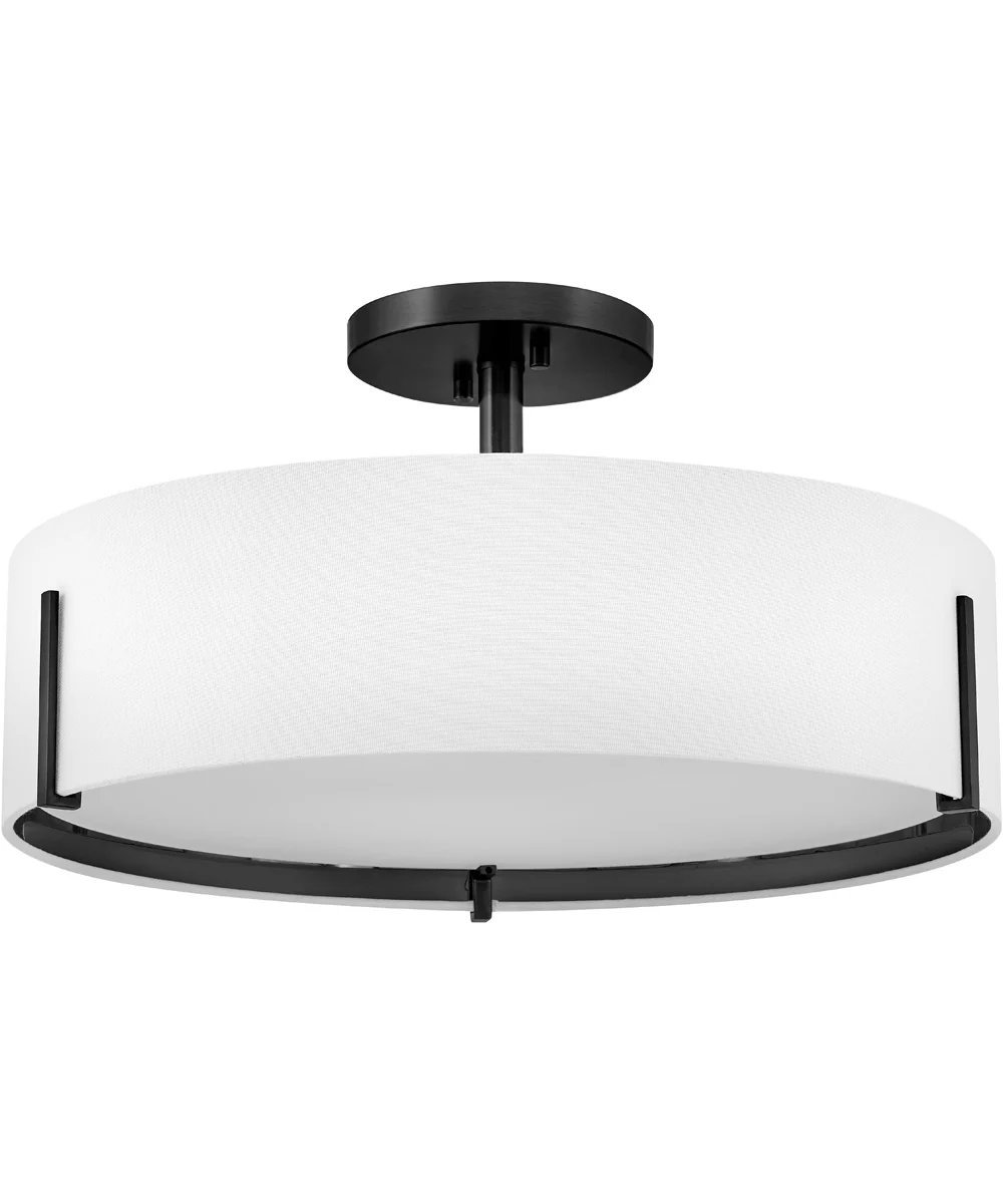 Halle 4-Light Medium Semi-Flush Mount in Black - Image 2