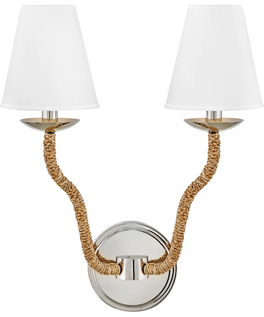 Harwich 2-Light Medium Two Light Sconce in Polished Nickel - Image 2