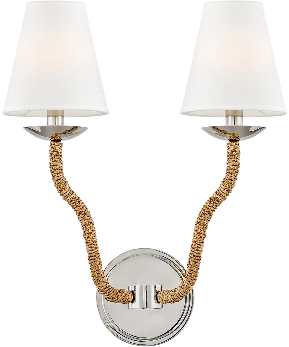 Harwich 2-Light Medium Two Light Sconce in Polished Nickel - Image 3