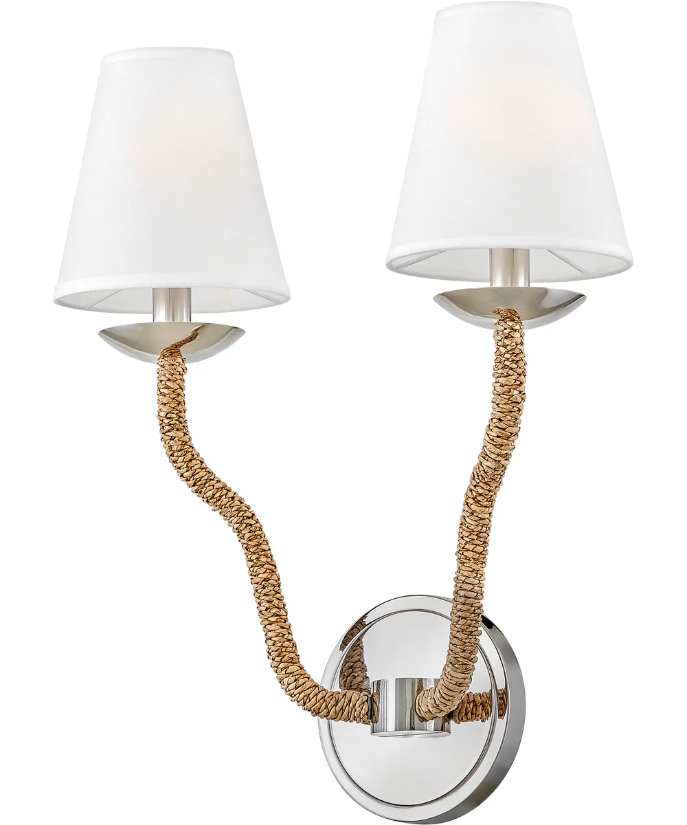 Harwich 2-Light Medium Two Light Sconce in Polished Nickel - Image 7