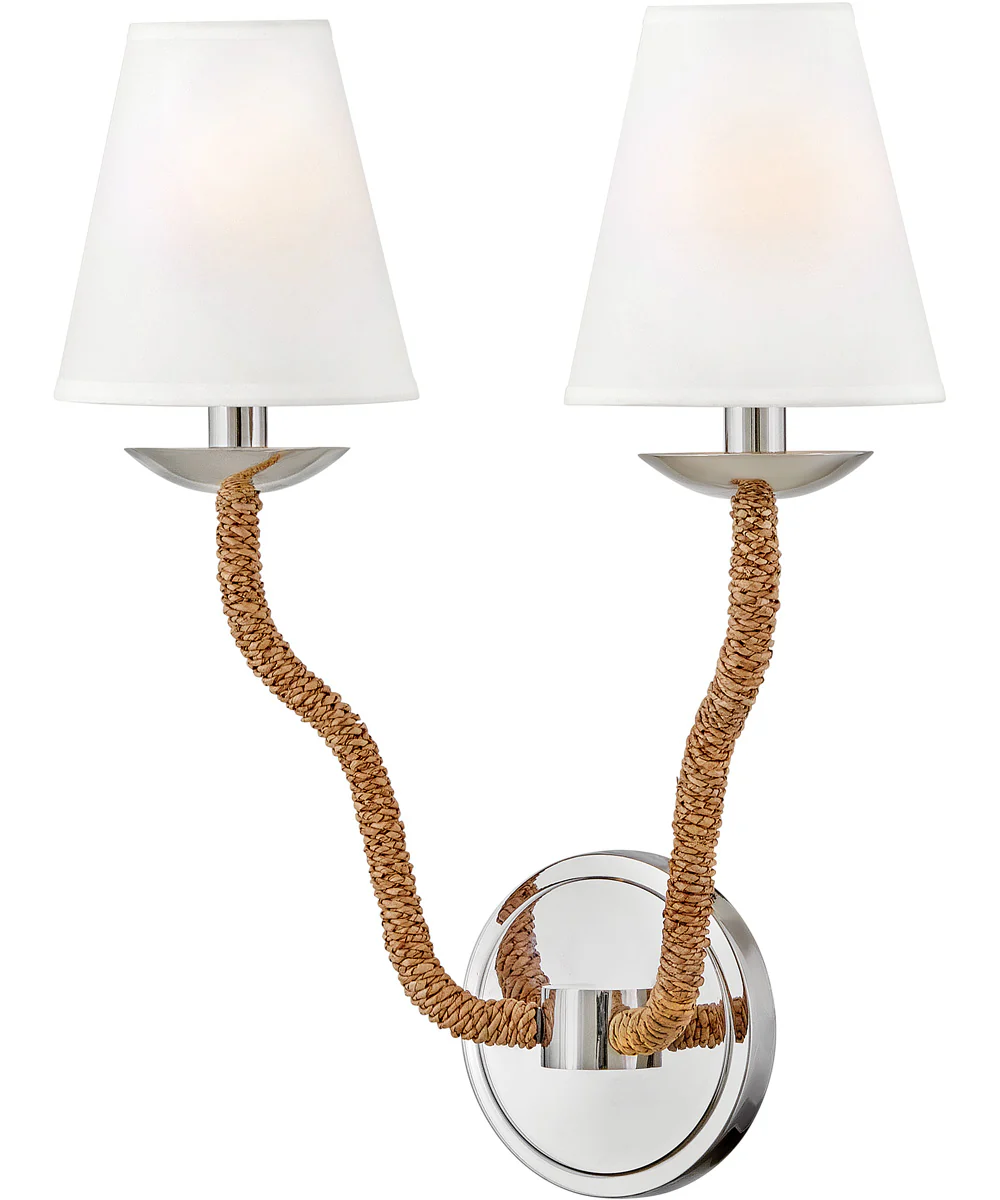 Harwich 2-Light Medium Two Light Sconce in Polished Nickel - Image 8