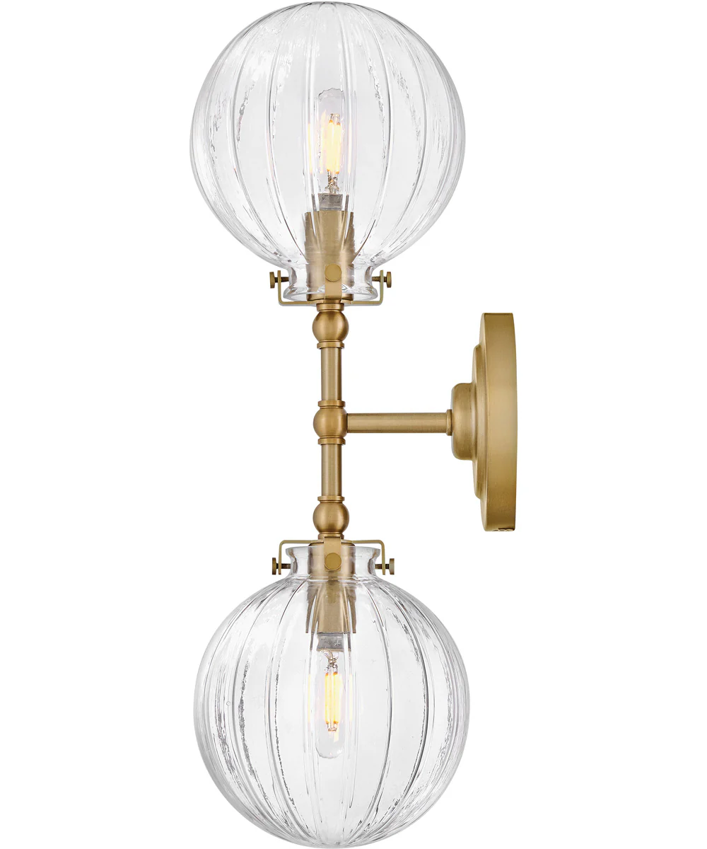 Helene 2-Light Medium Two Light Sconce in Lacquered Brass - Image 5