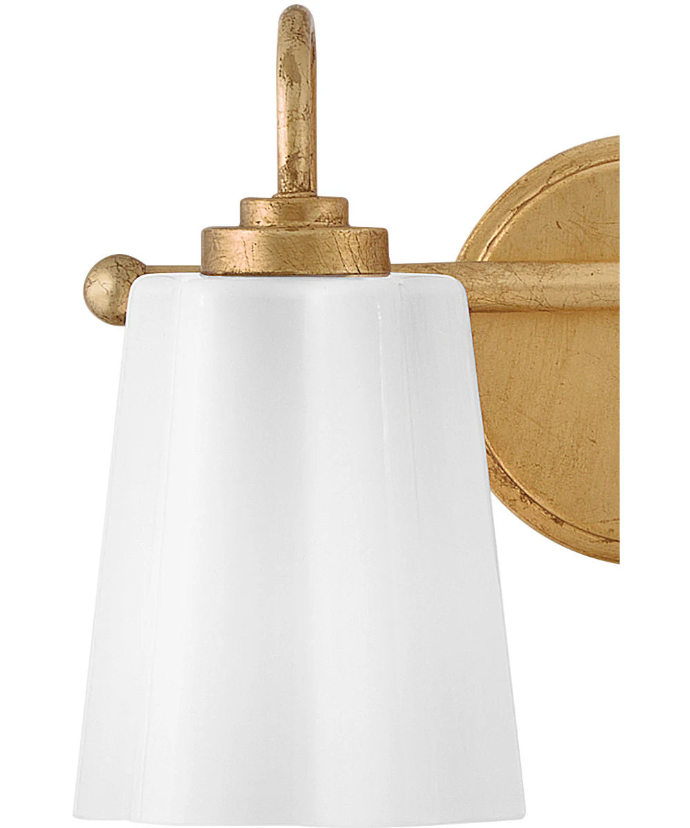 Honey 2-Light Small Two Light Vanity in Distressed Brass - Image 6
