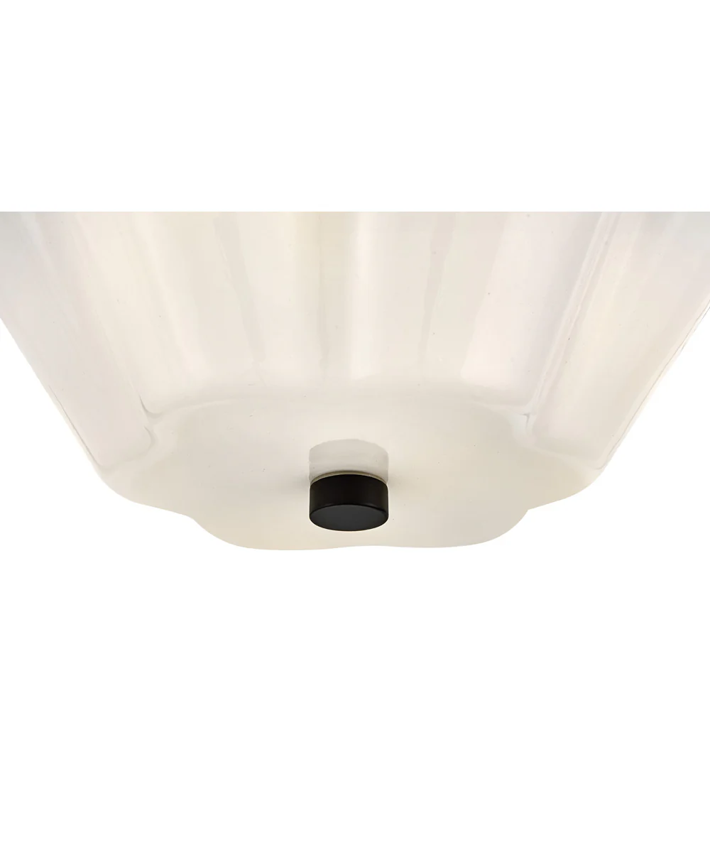Honey 3-Light Medium Semi-Flush Mount in Black - Image 6