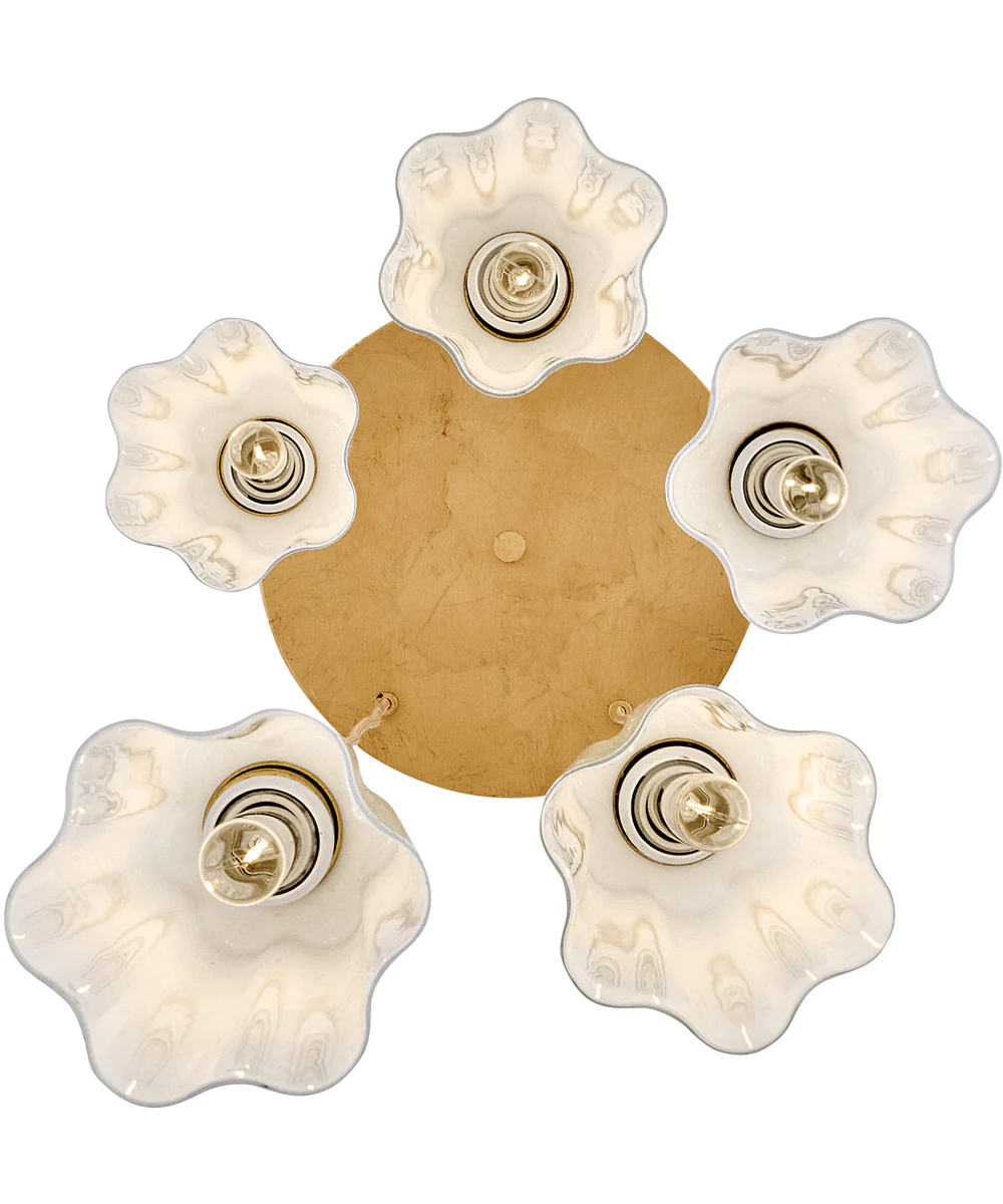Honey 5-Light Small Chandelier in Distressed Brass - Image 4