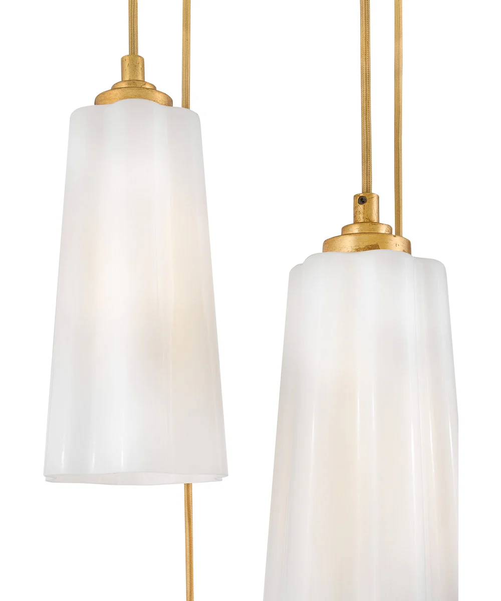 Honey 5-Light Small Chandelier in Distressed Brass - Image 5