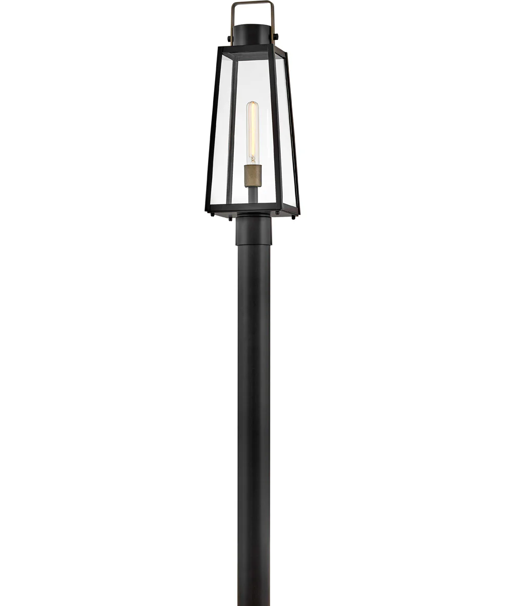 Hugh 1-Light Large Post Mount Lantern in Black - Image 3