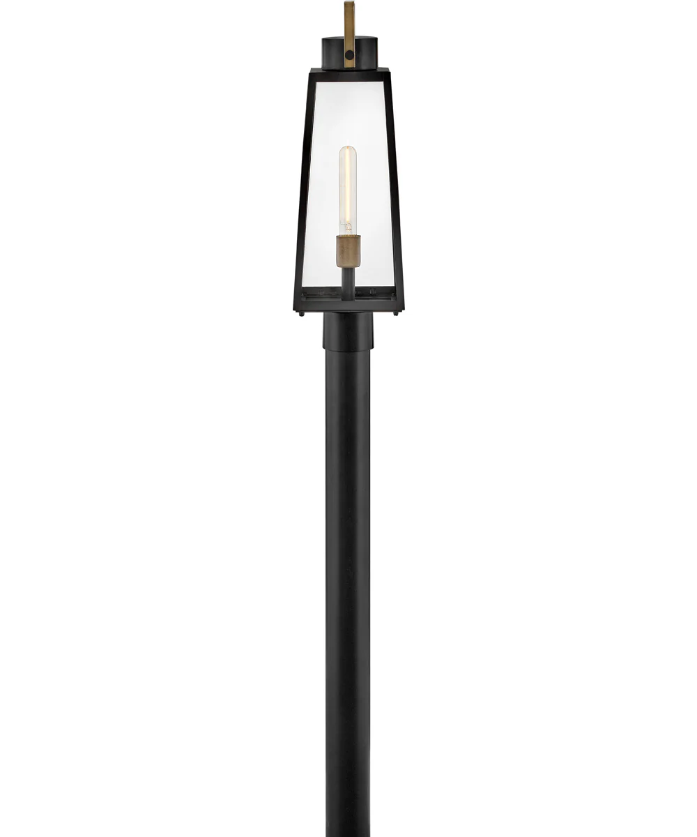 Hugh 1-Light Large Post Mount Lantern in Black - Image 5