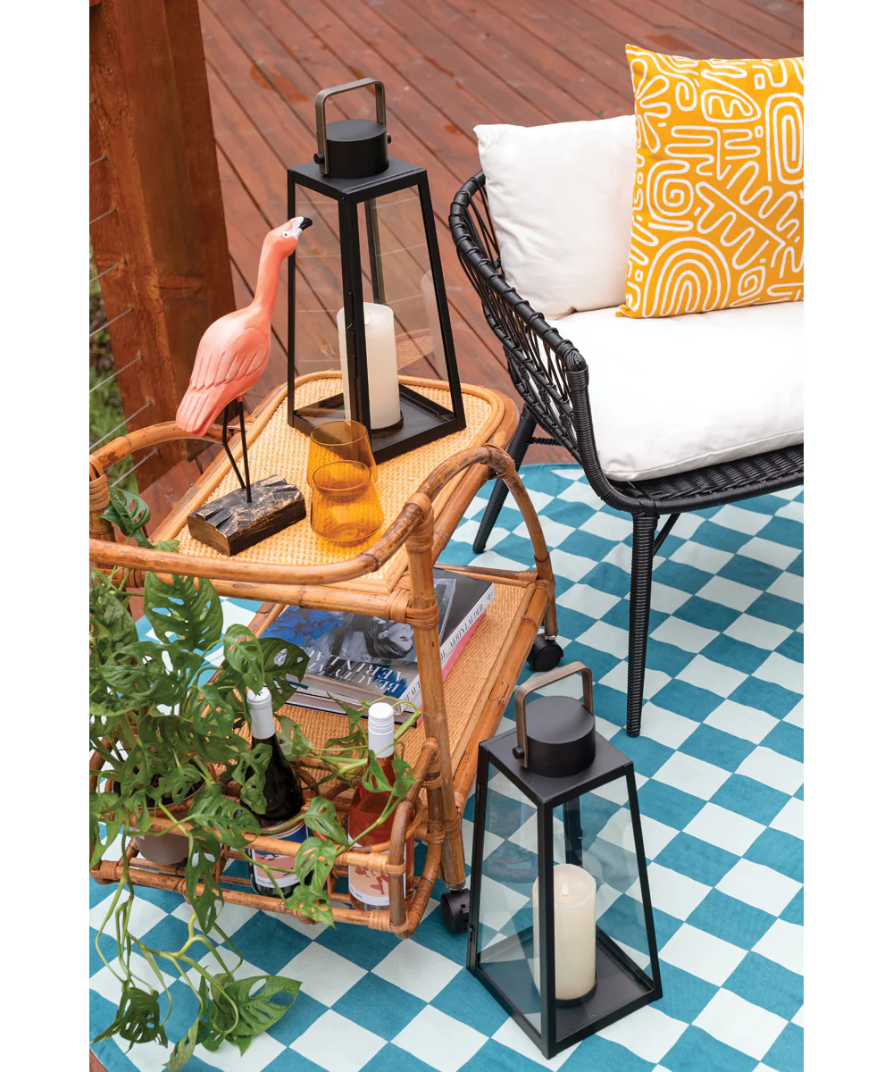 Hugh Medium Decorative Lantern in Black - Image 2