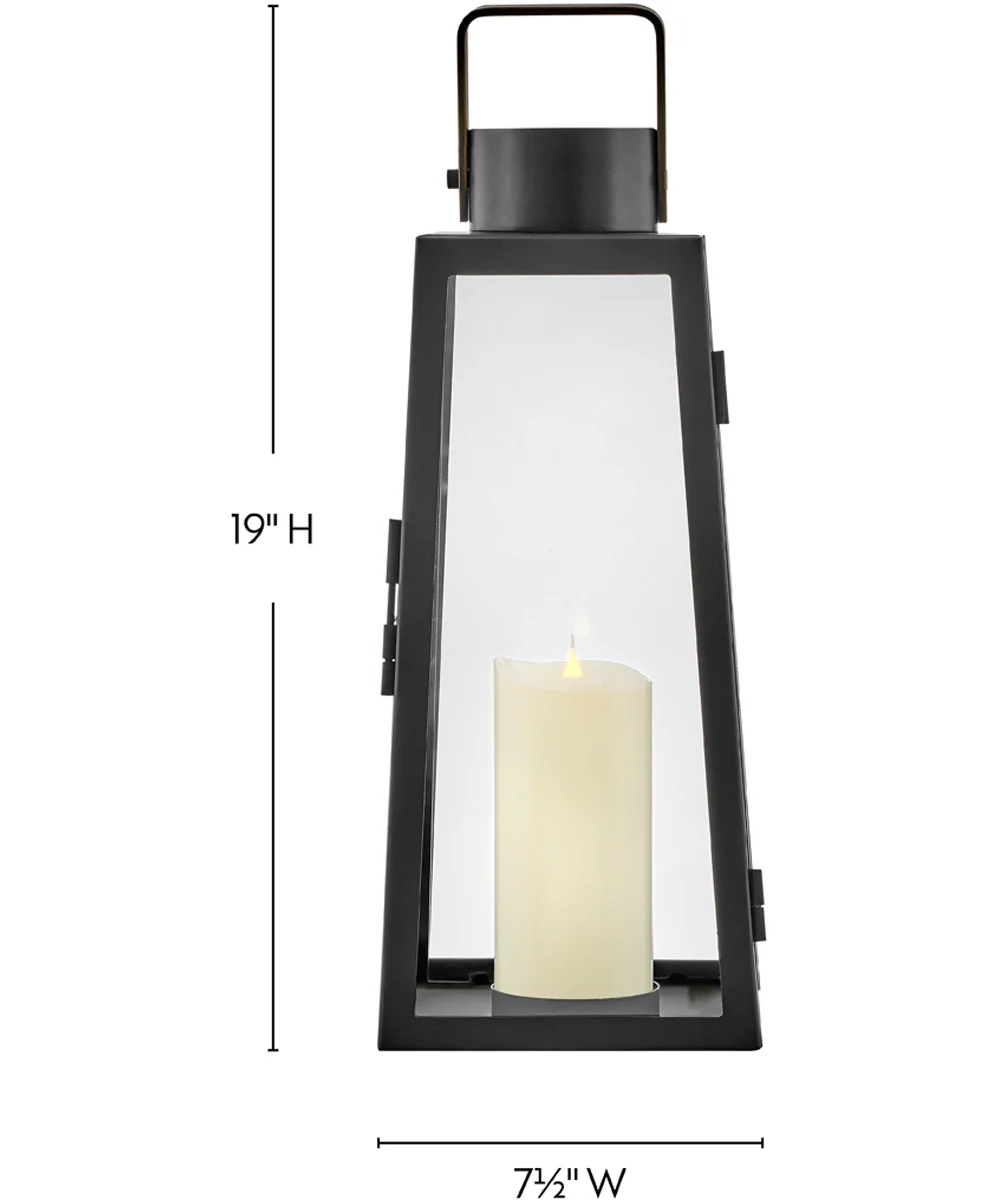 Hugh Medium Decorative Lantern in Black - Image 3