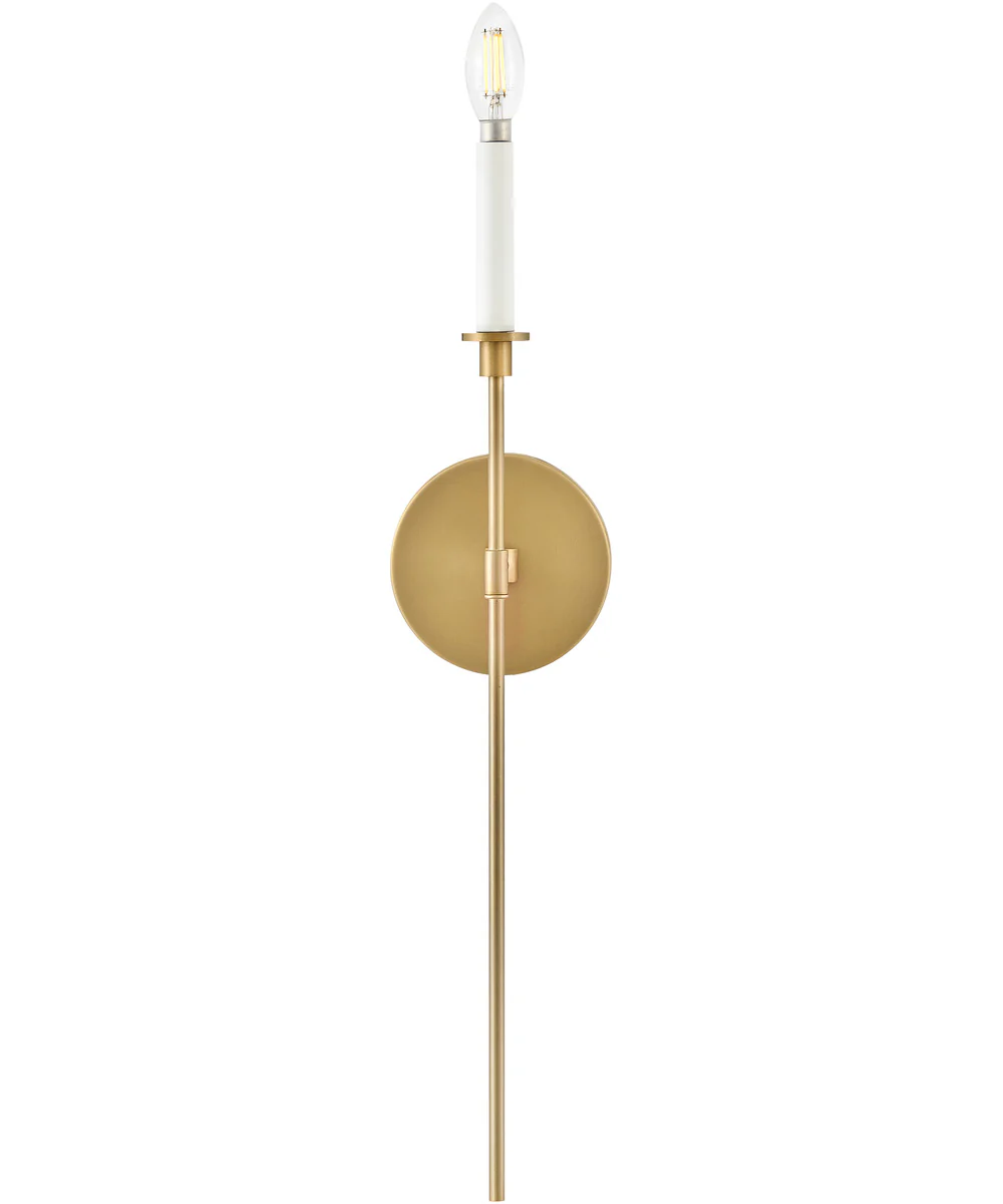 Hux 1-Light Large Single Light Sconce in Lacquered Brass - Image 3