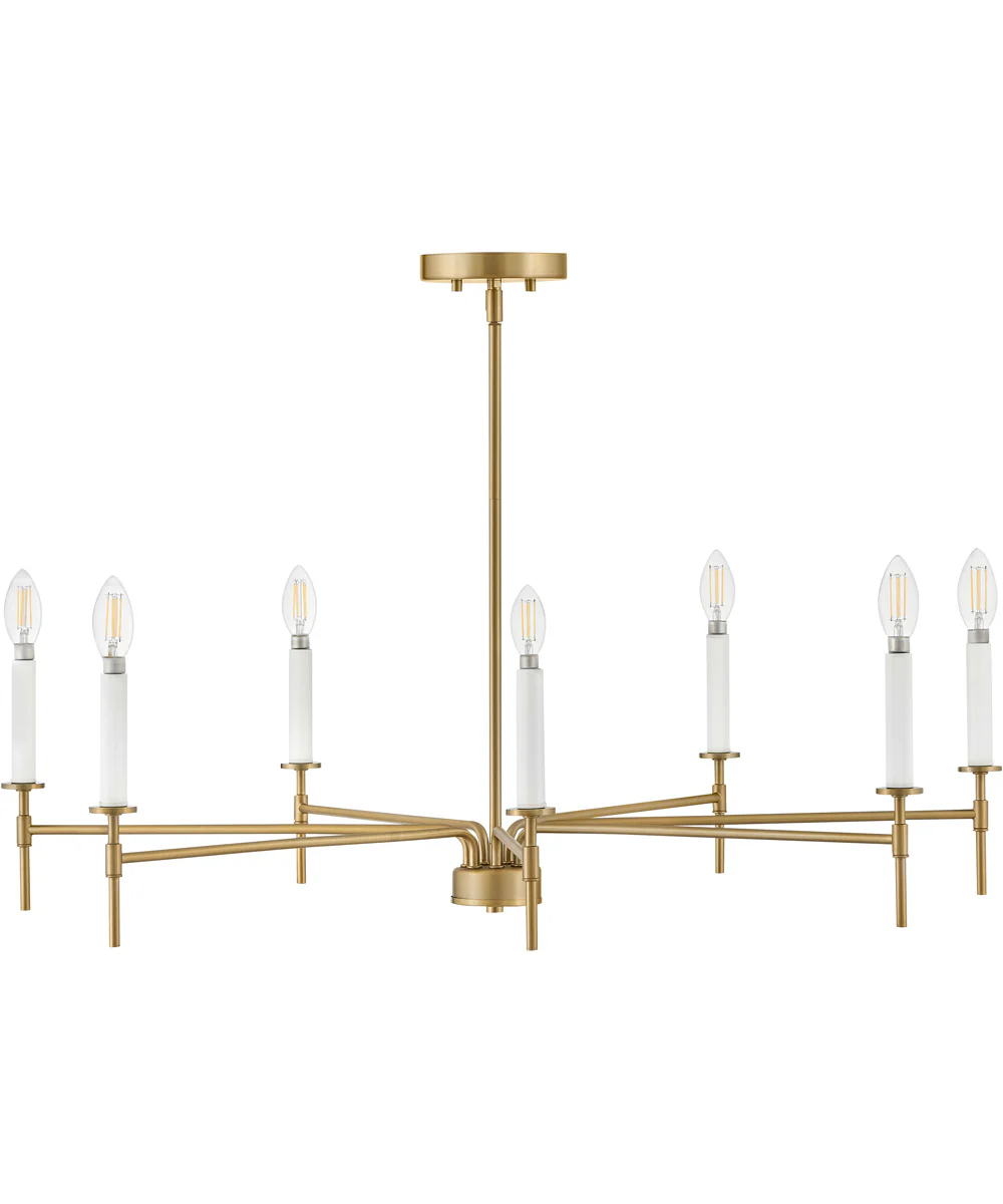 Hux 7-Light Large Single Tier in Lacquered Brass - Image 2