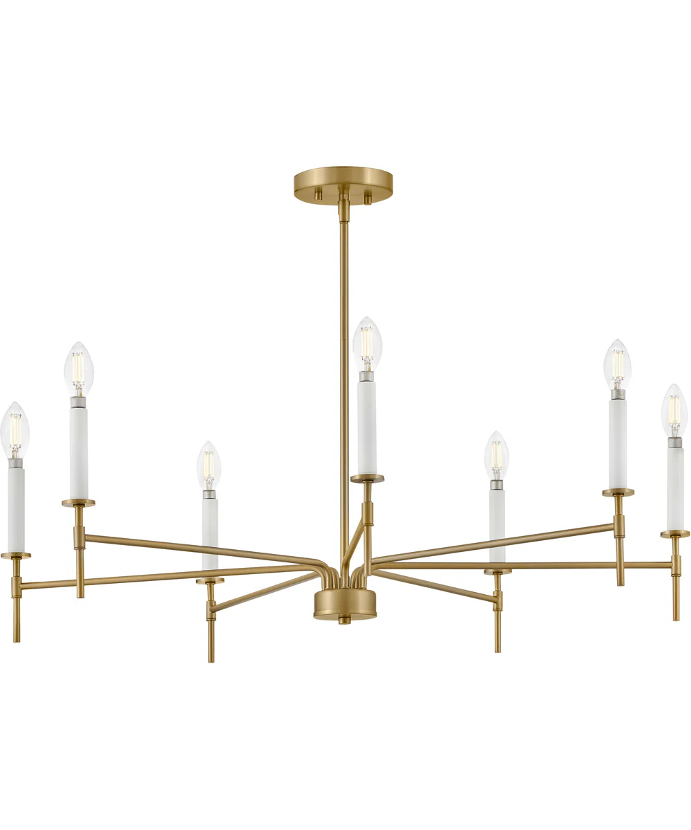Hux 7-Light Large Single Tier in Lacquered Brass - Image 3