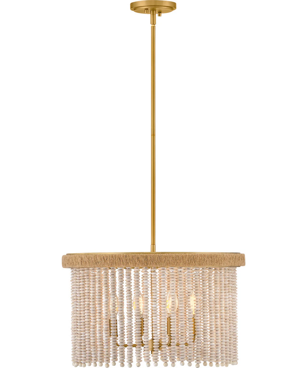 Indra 4-Light Large Convertible Semi-Flush Mount in Lacquered Brass - Image 3