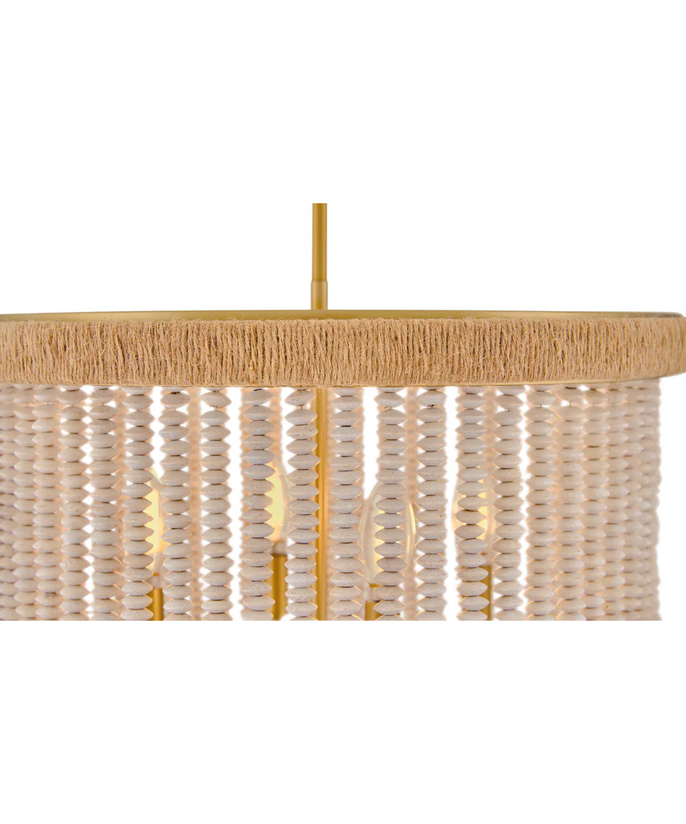 Indra 4-Light Large Convertible Semi-Flush Mount in Lacquered Brass - Image 5