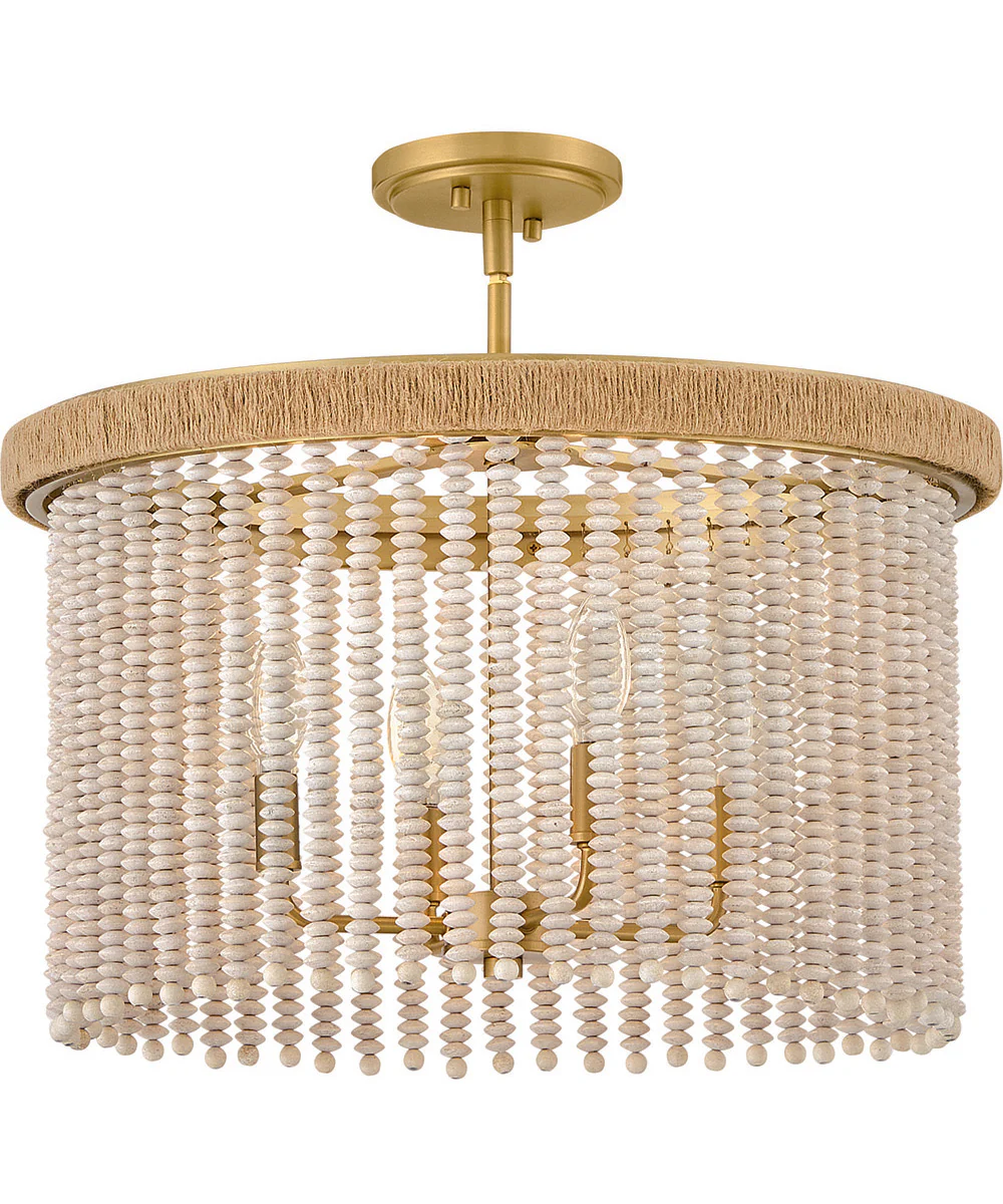 Indra 4-Light Large Convertible Semi-Flush Mount in Lacquered Brass - Image 7