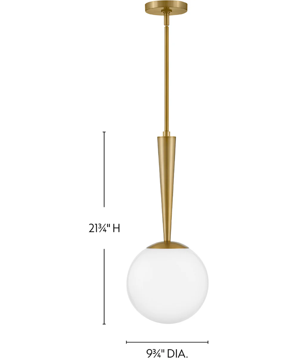 Izzy 1-Light Small Pendant in Lacquered Brass - Image 3
