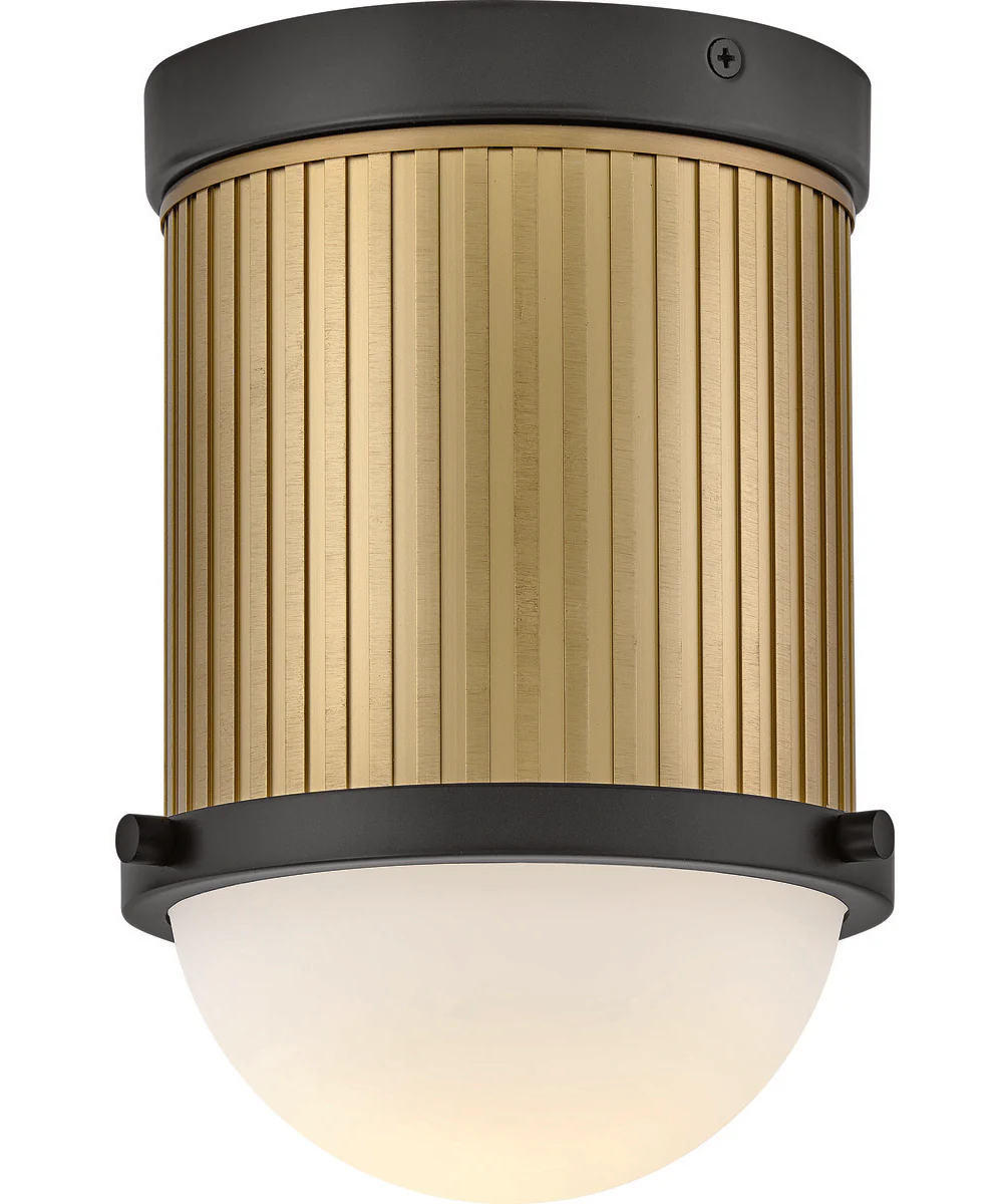 Kieran 1-Light Medium Semi-Flush Mount in Black