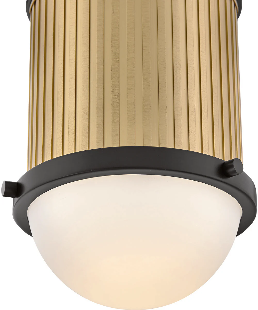 Kieran 1-Light Medium Semi-Flush Mount in Black - Image 5