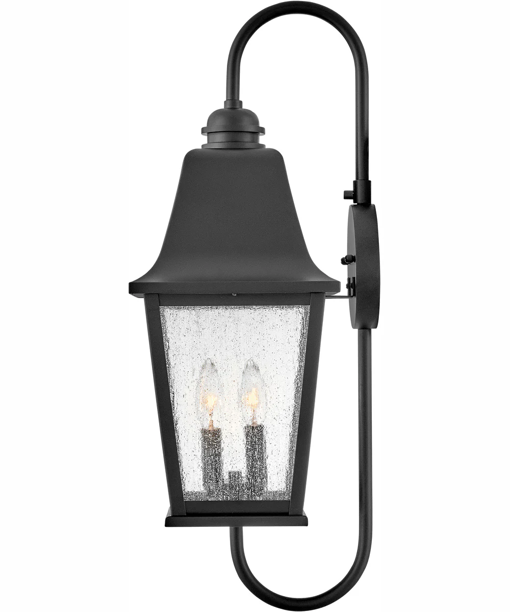 Kingston 2-Light Medium Wall Mount Lantern in Black - Image 4