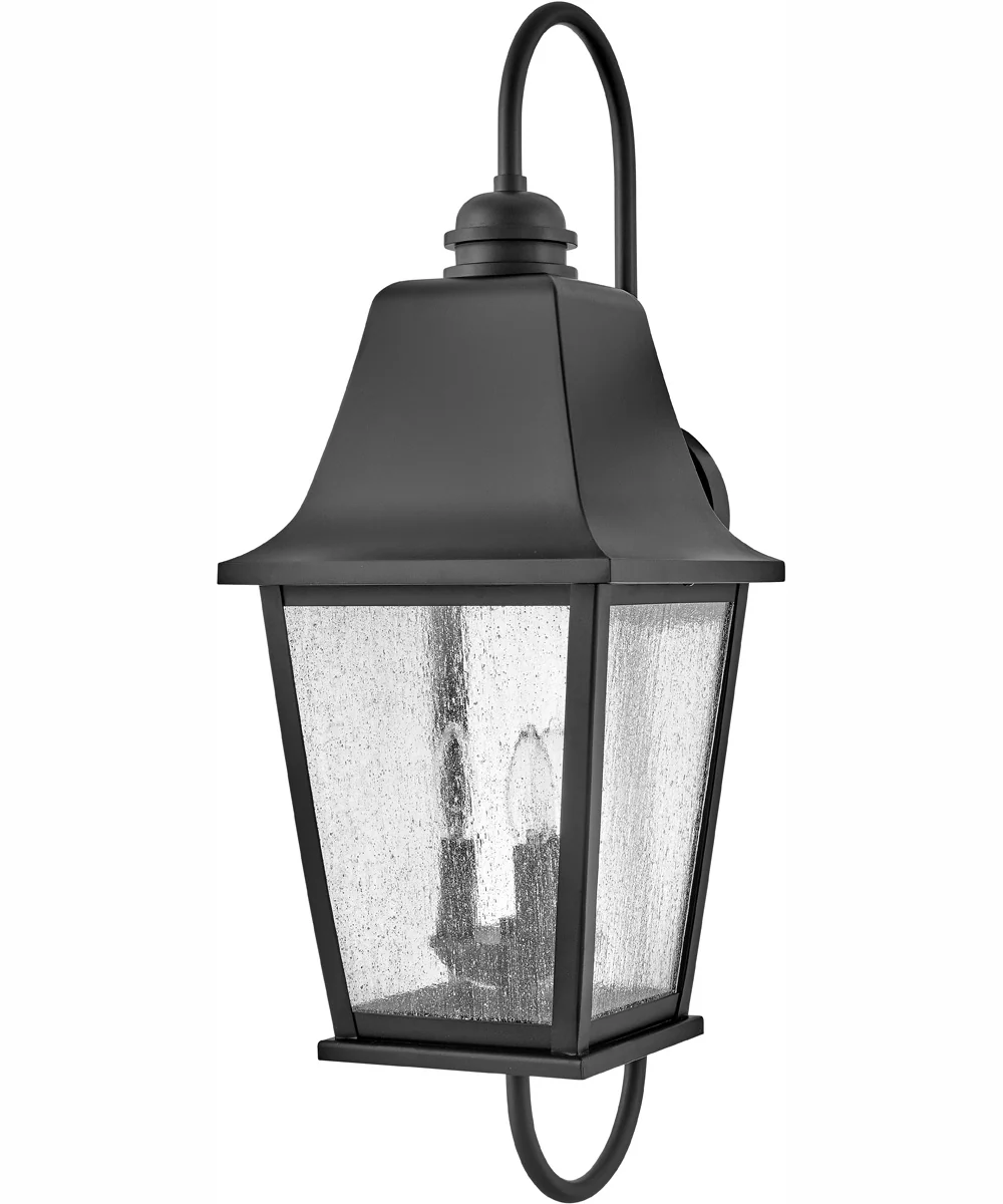 Kingston 3-Light Large Wall Mount Lantern in Black - Image 2