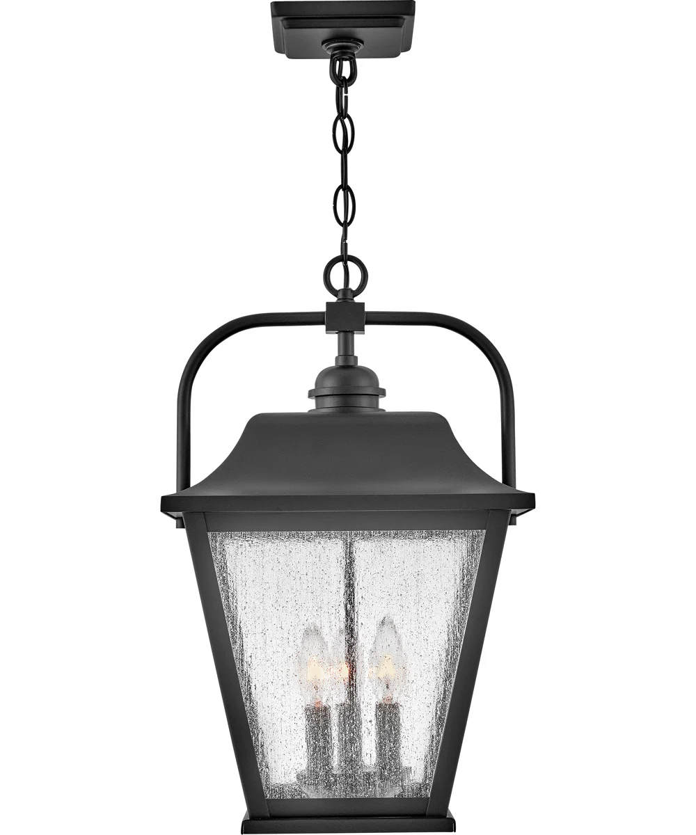 Kingston 3-Light Medium Hanging Lantern in Black - Image 3