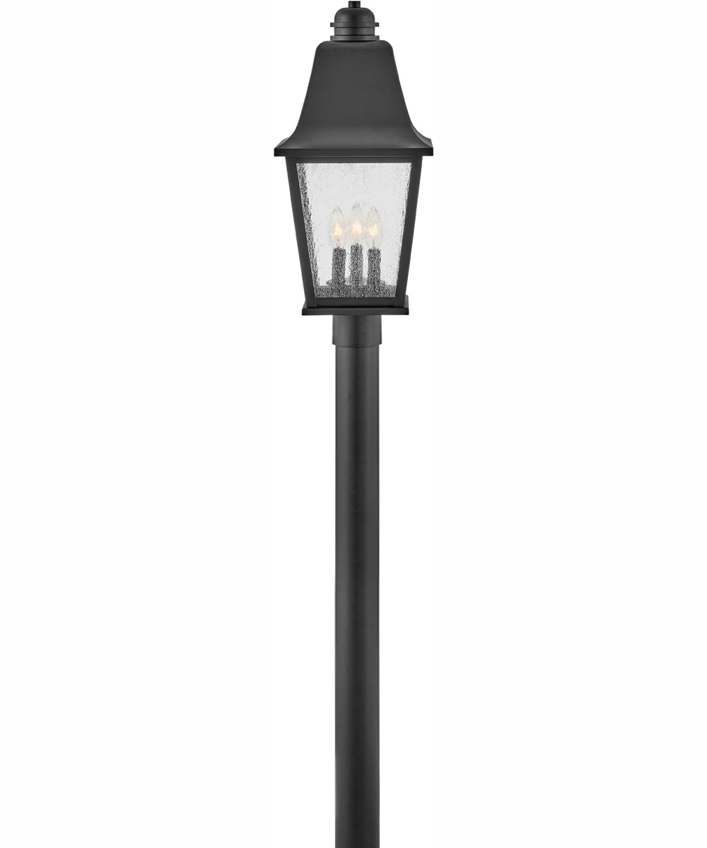 Kingston 3-Light Medium Post Top or Pier Mount Lantern in Black - Image 3