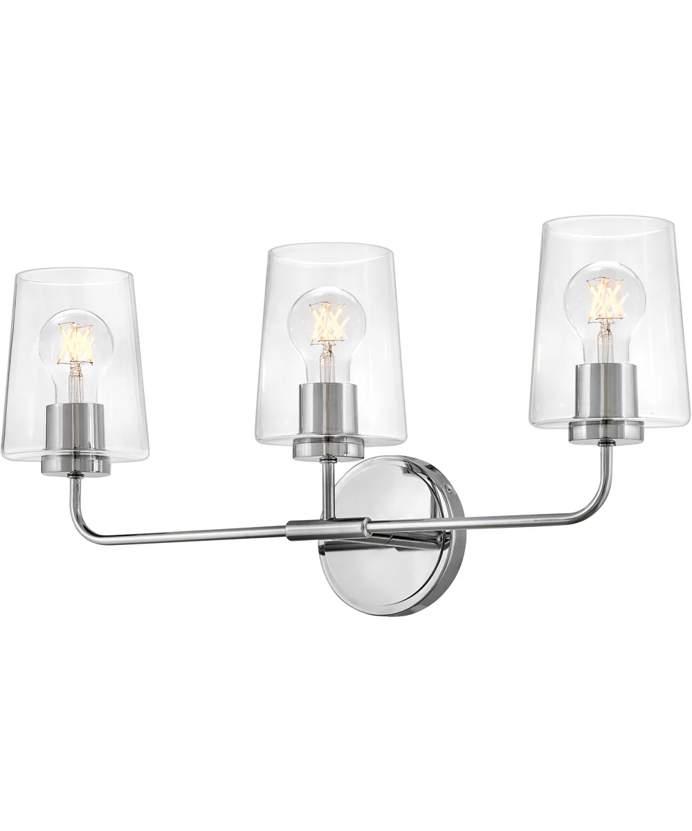 Kline 3-Light Medium Three Light Vanity in Chrome - Image 3