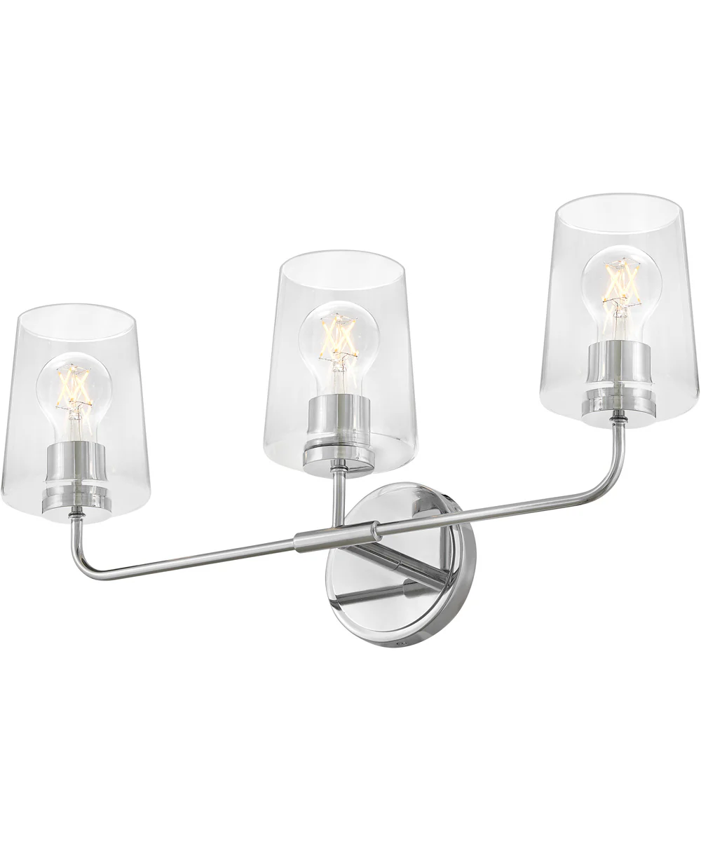Kline 3-Light Medium Three Light Vanity in Chrome - Image 4