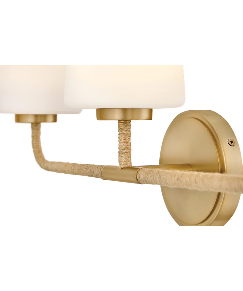 Kline 3-Light Medium Three Light Vanity in Lacquered Brass - Image 6