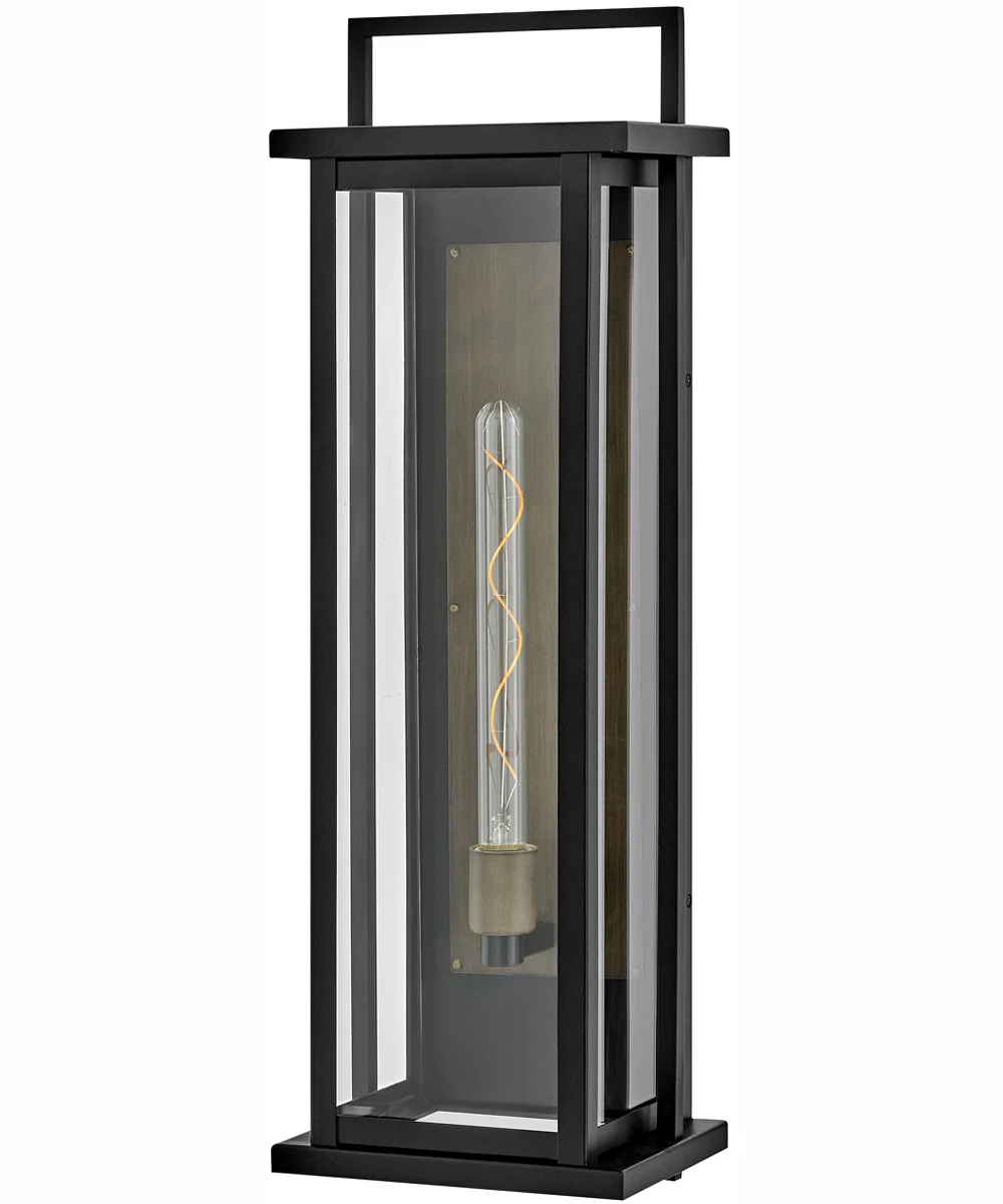 Langston 1-Light Tall Wall Mount Lantern in Black - Image 2