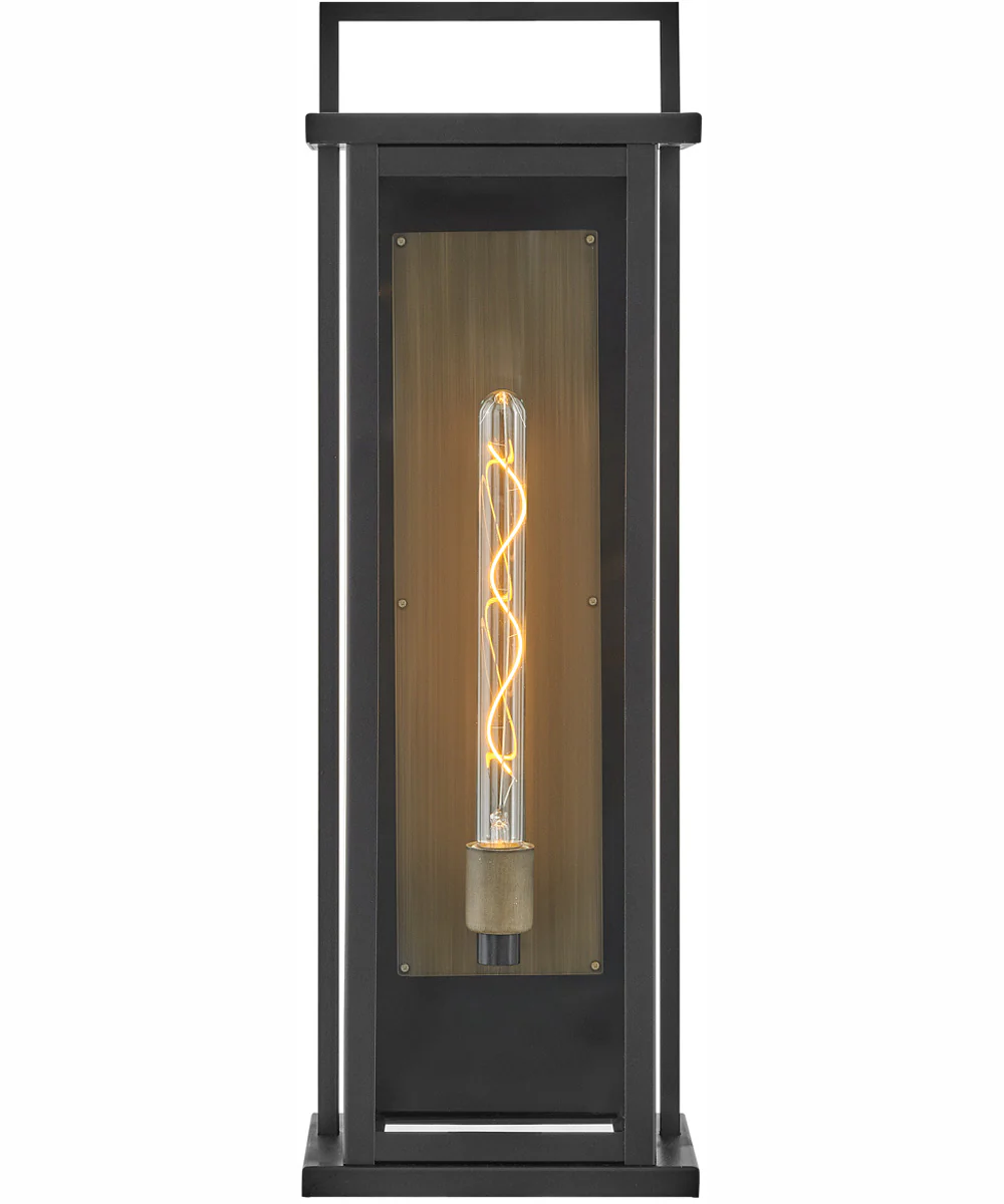 Langston 1-Light Tall Wall Mount Lantern in Black - Image 3