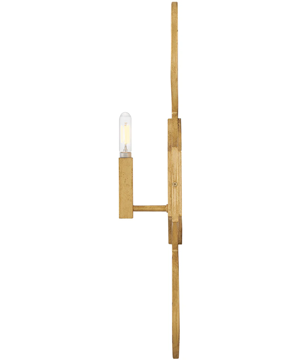 Leona 1-Light Large Sconce in Distressed Brass - Image 3