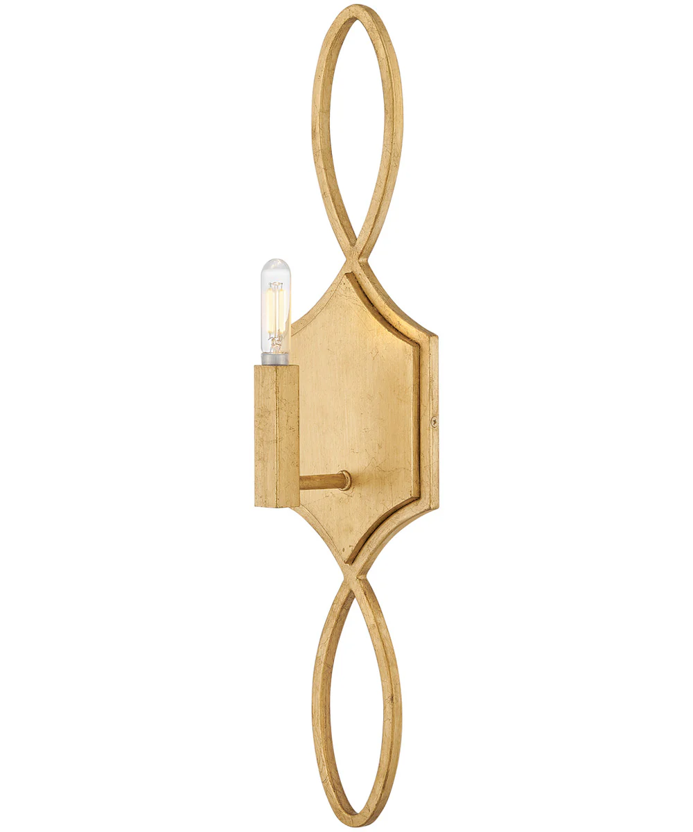 Leona 1-Light Large Sconce in Distressed Brass - Image 4