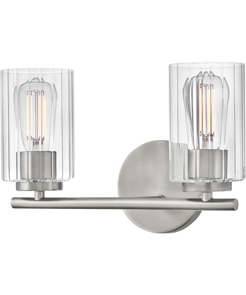 Leta 2-Light Small Two Light Vanity in Brushed Nickel - Image 3