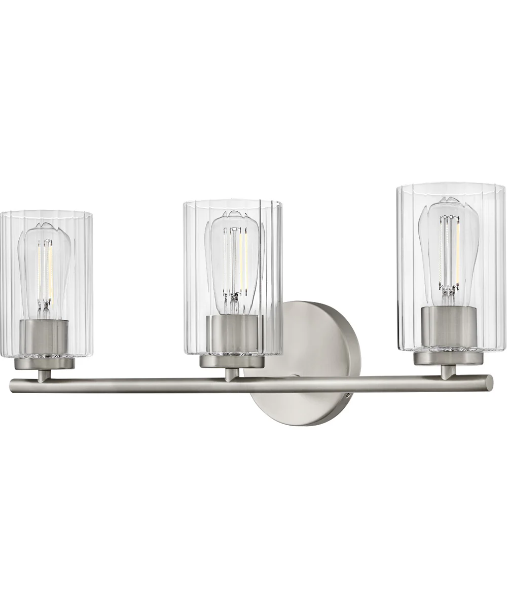 Leta 3-Light Medium Three Light Vanity in Brushed Nickel - Image 3