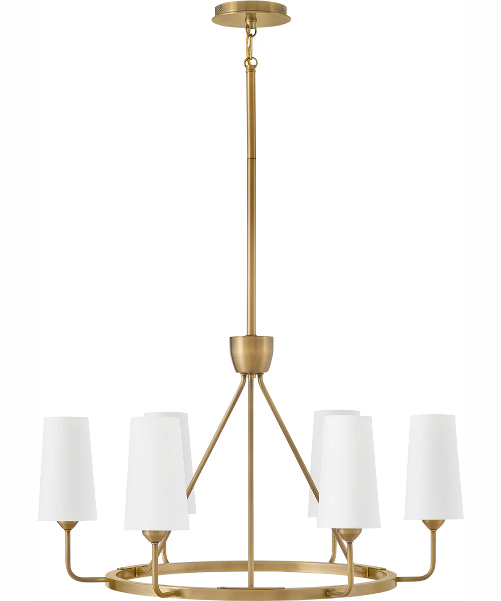 Lewis 6-Light Medium Single Tier in Heritage Brass - Image 2