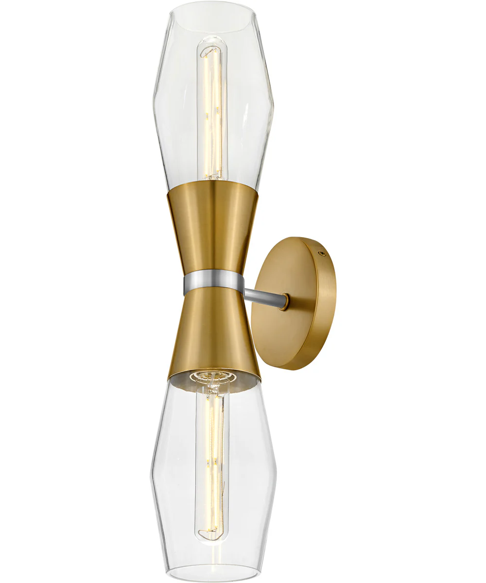 Livie 2-Light Large Two Light Sconce in Lacquered Brass - Image 6