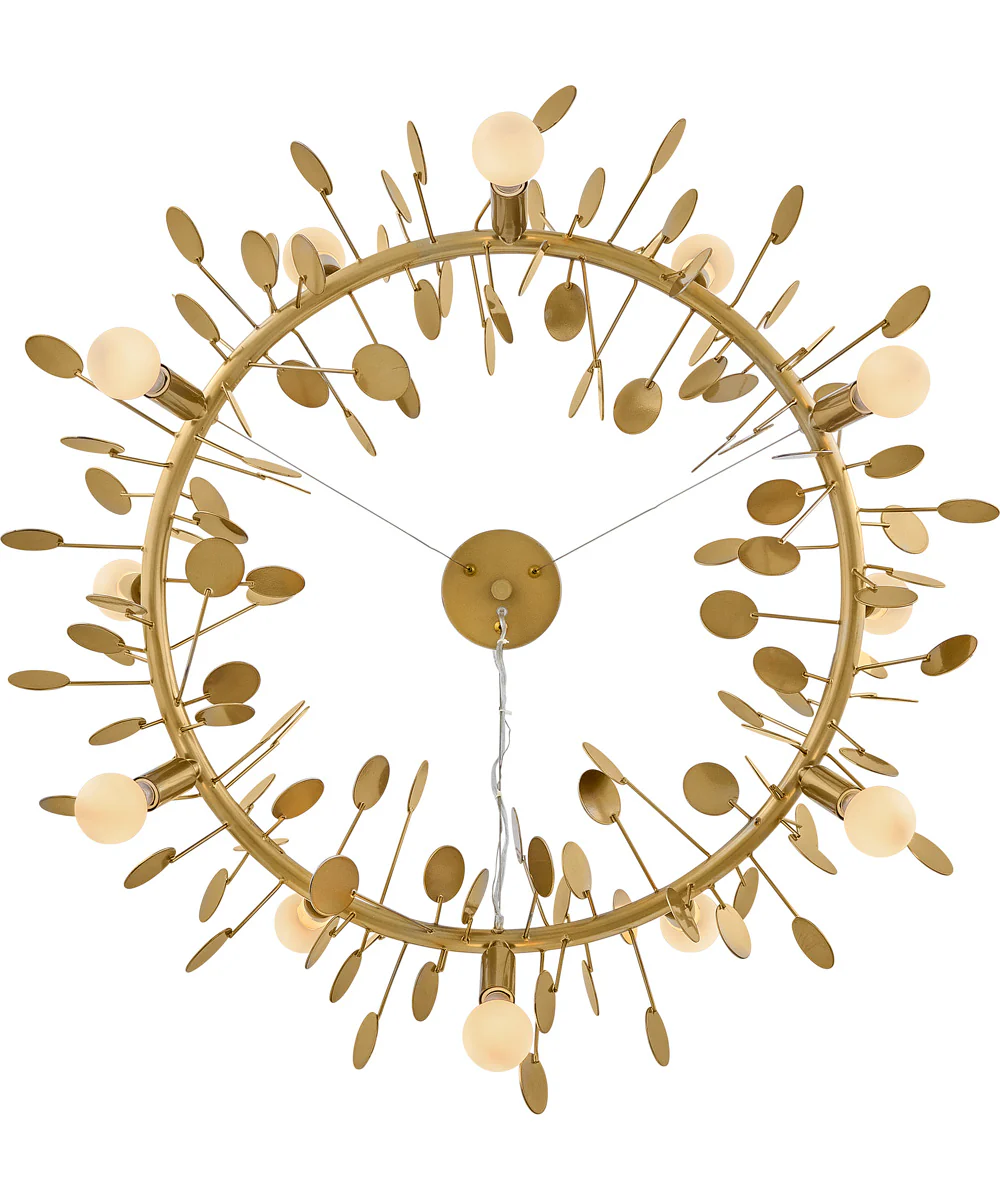 Lolli 12-Light Medium Single Tier Chandelier in Distressed Brass - Image 4