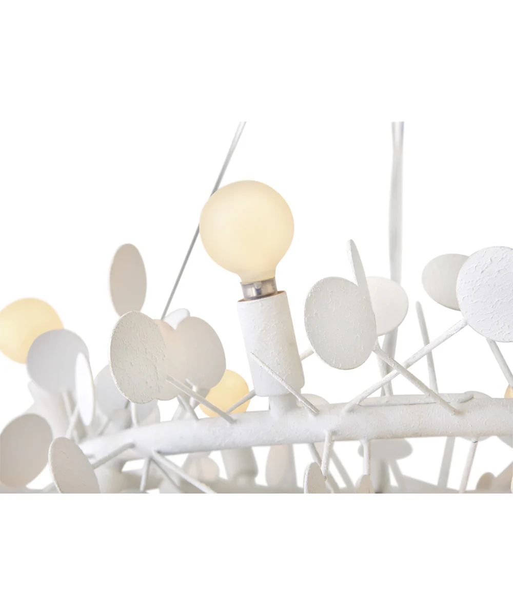 Lolli 12-Light Medium Single Tier Chandelier in Textured Plaster - Image 6