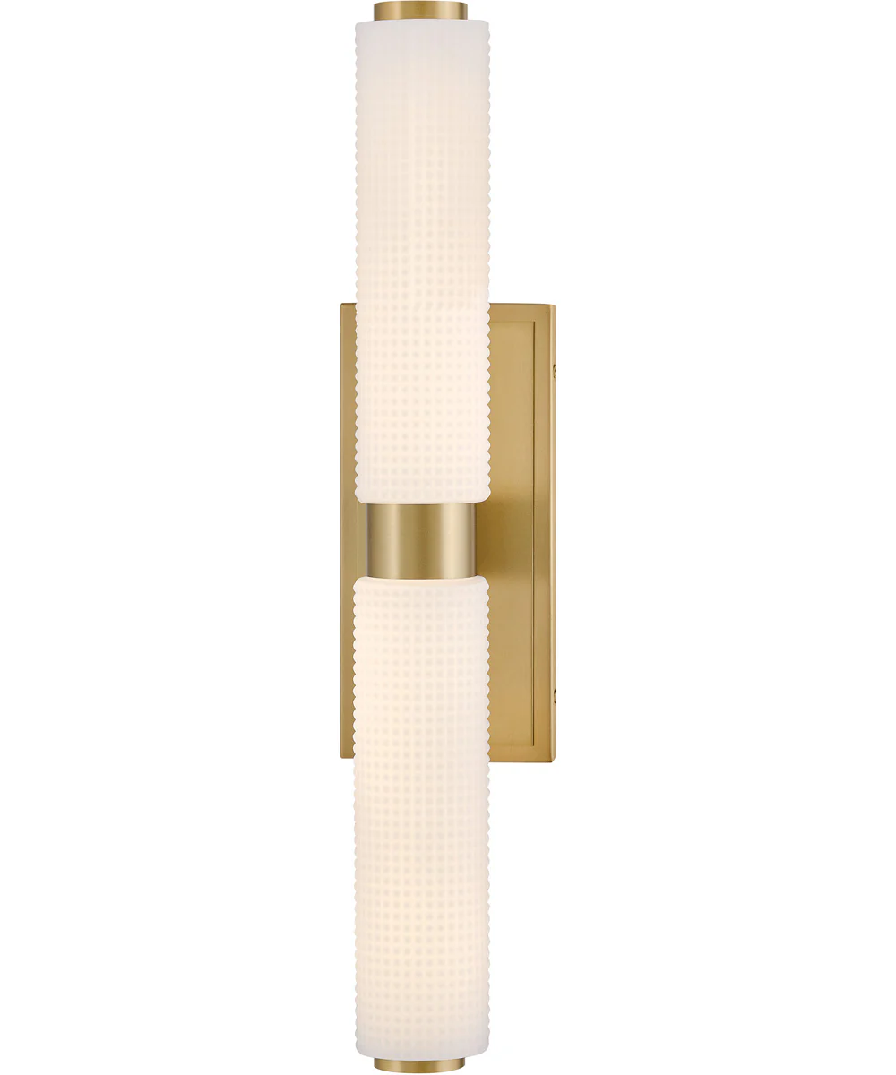 Lottie LED-Light Medium LED Vanity in Lacquered Brass - Image 3